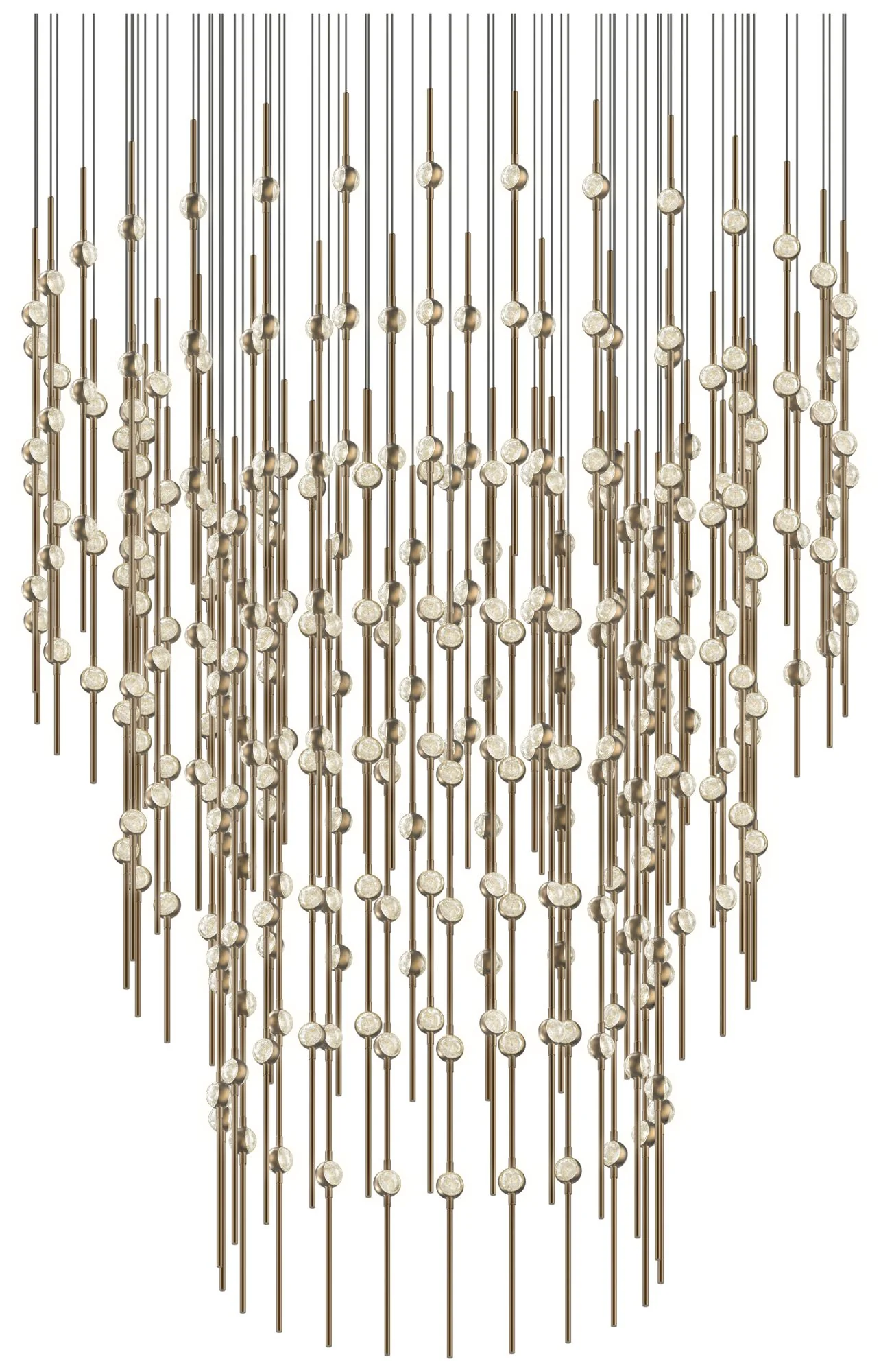 Constellation 48" Centaurus Pyramid LED Pendant - Brass - Clear Lens - Image 1