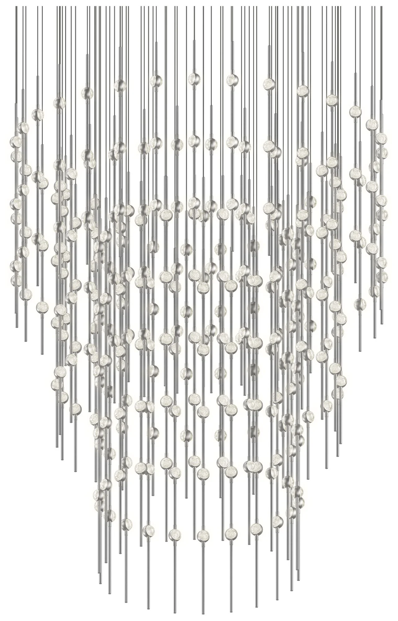 Constellation 48" Centaurus Pyramid LED Pendant - Nickel - Clear Lens - Image 1