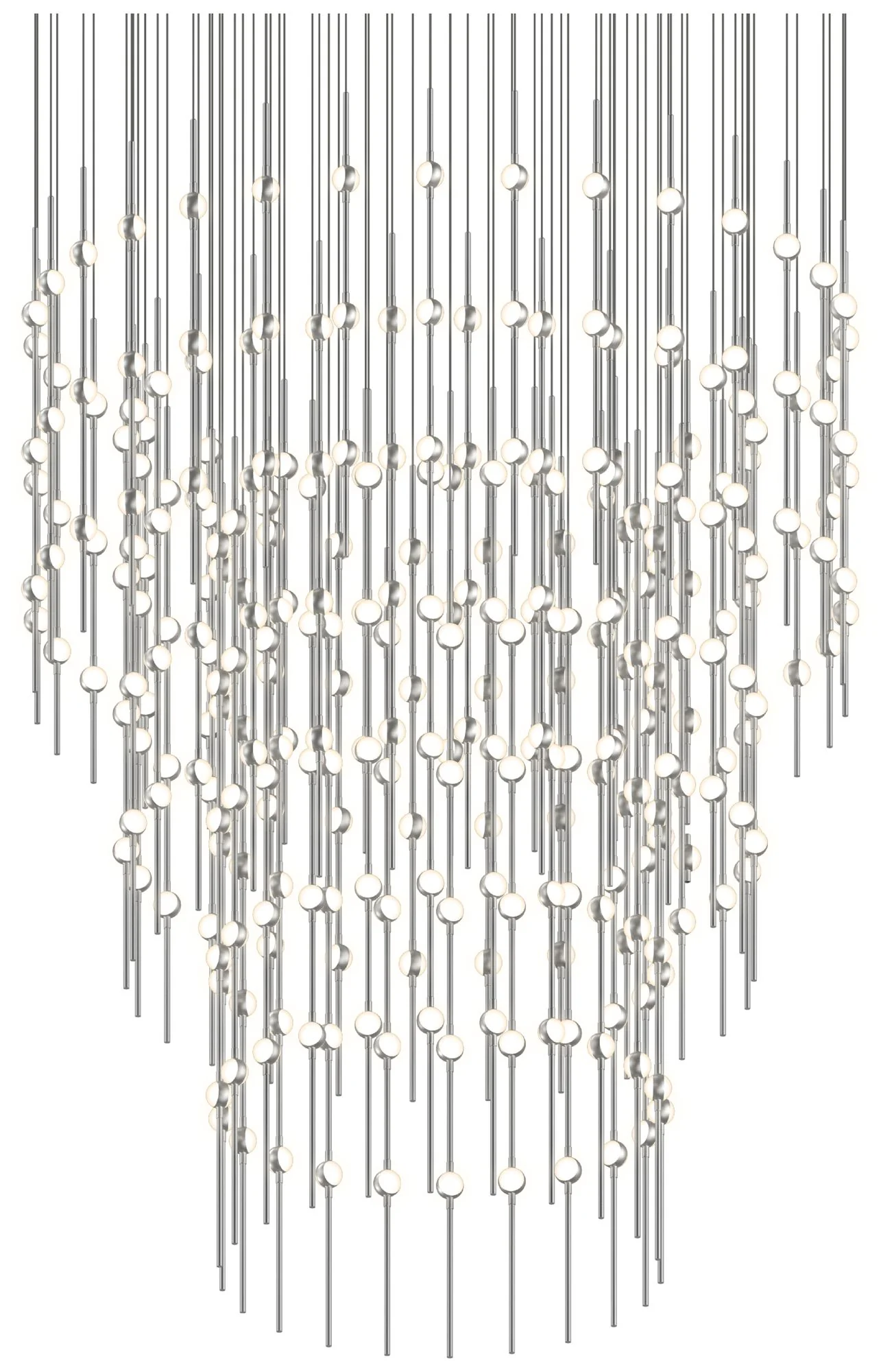 Constellation 48" Centaurus Pyramid LED Pendant - Nickel - White Lens - Image 1