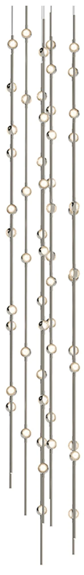 Constellation - Andromeda 12" LED Tall Pendant - Nickel - Clear Acryli - Image 1