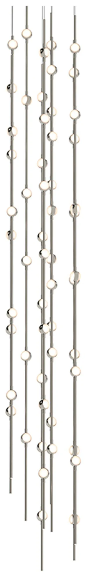 Constellation - Andromeda 12" LED Tall Pendant - Nickel - White Acryli - Image 1