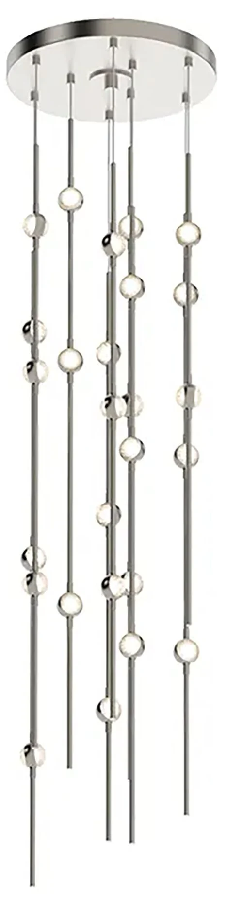 Constellation Andromeda 12"W Nickel 2700K Clear Lens Round LED Pendant - Image 1