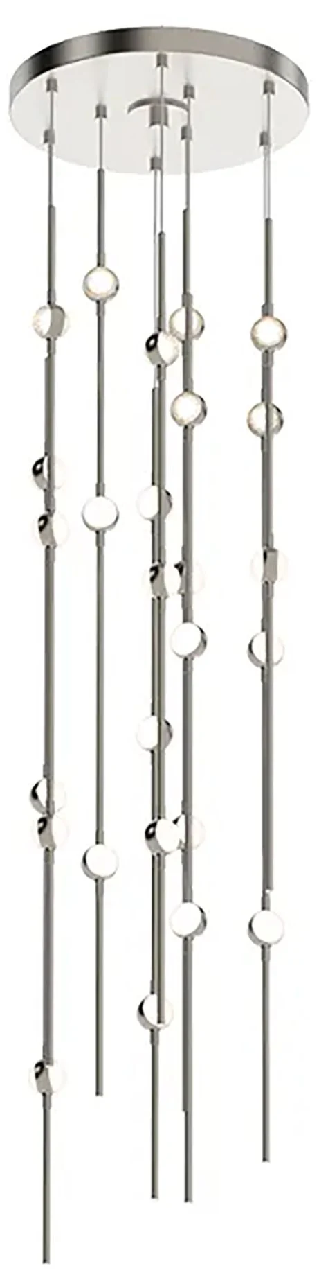 Constellation Andromeda 12"W Nickel 2700K White Lens Round LED Pendant - Image 1