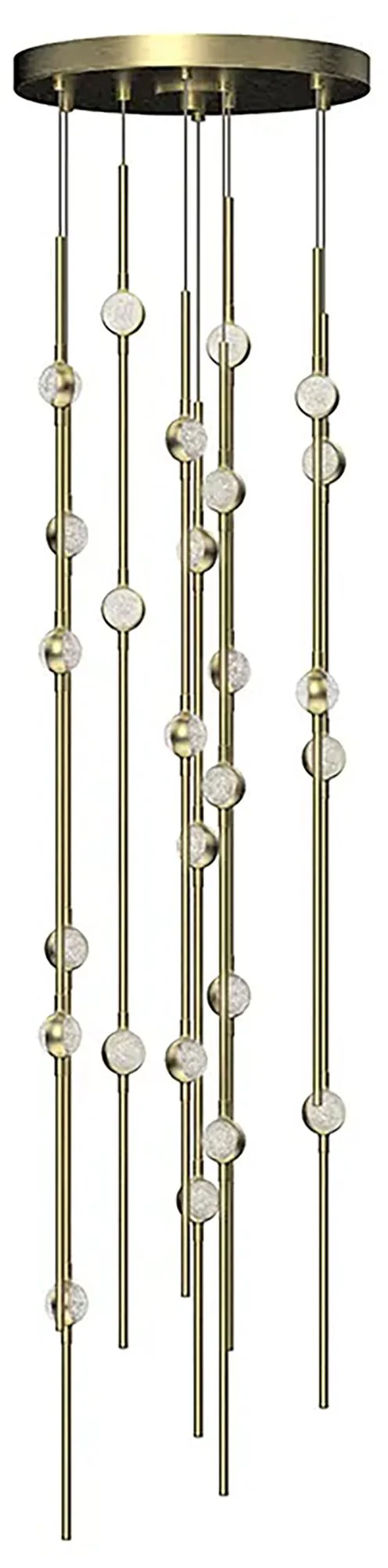 Constellation Andromeda 12"W Short Brass 2700K Clear Lens Round LED Pe - Image 1