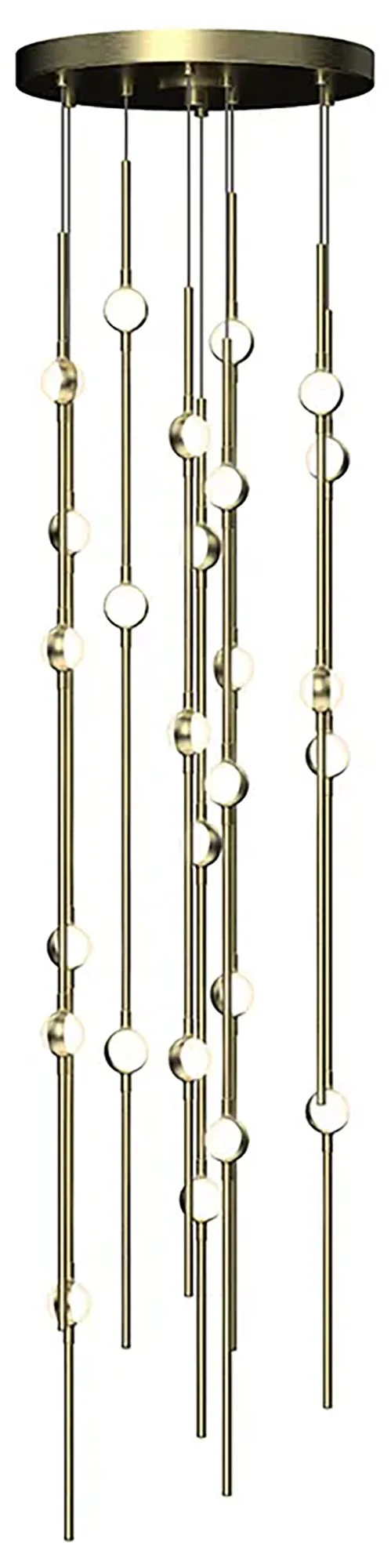 Constellation Andromeda 12"W Short Brass 3000K White Lens Round LED Pe - Image 1