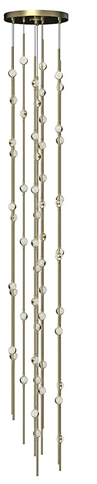 Constellation Andromeda 12"W Tall Brass 3000K Clear Lens Round LED Pen - Image 1
