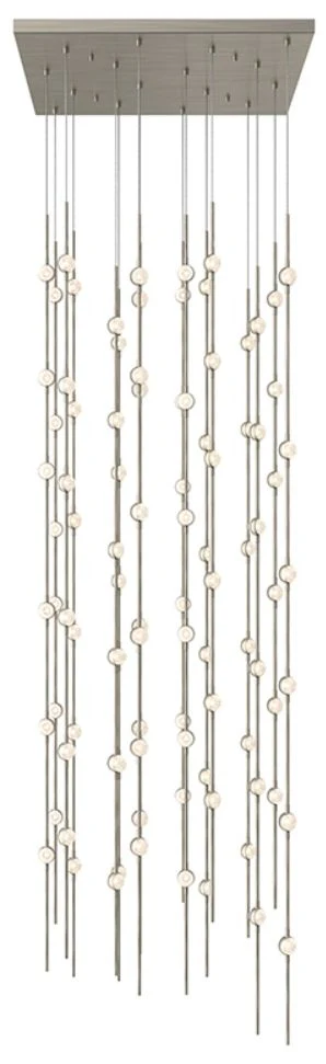 Constellation - Andromeda 24" Square LED Pendant - Nickel - Clear Acry - Image 1