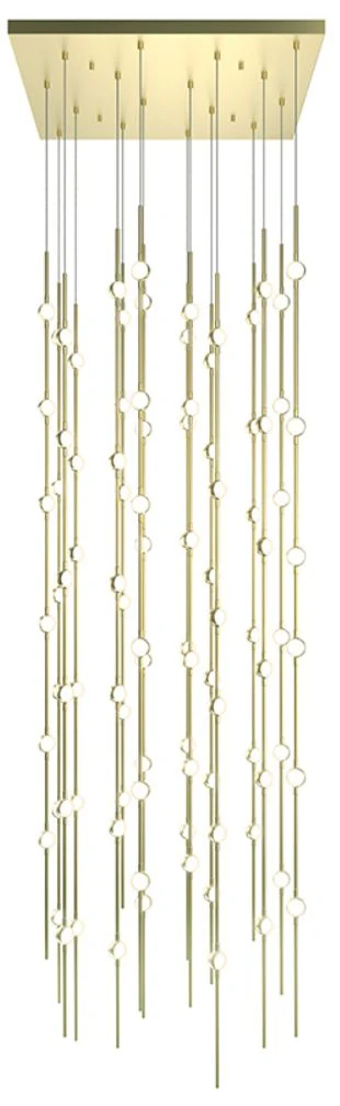 Constellation Andromeda 24" Square LED Pendant - Satin Brass - White L - Image 1