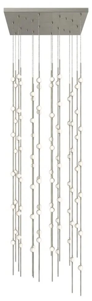 Constellation Andromeda 24" Square LED Pendant - Satin Nickel - White - Image 1