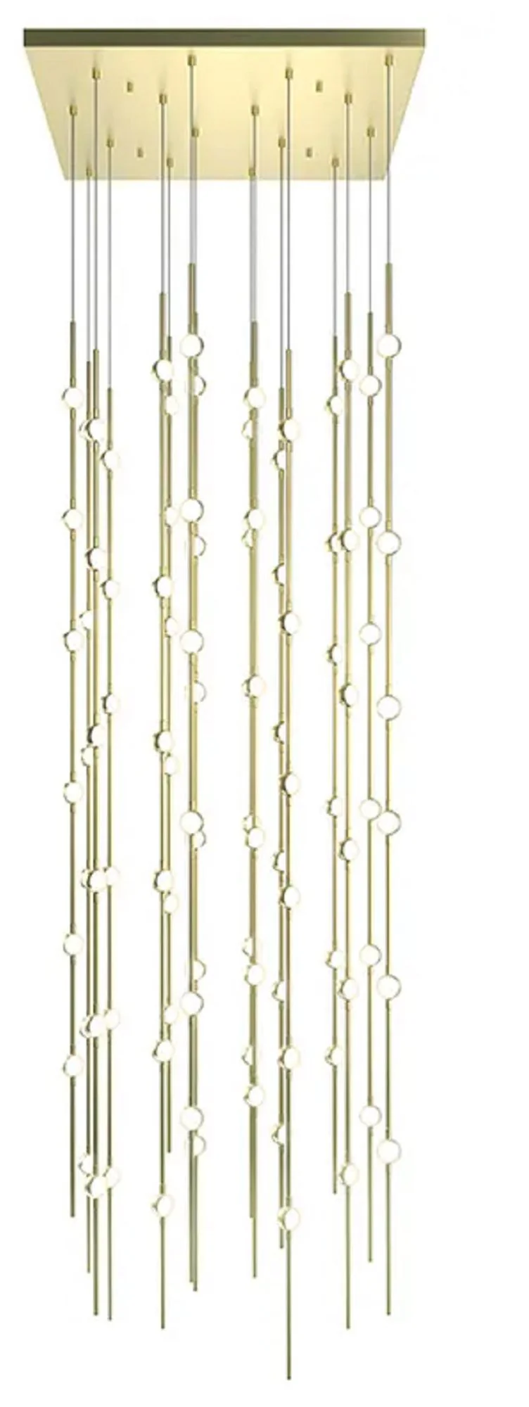 Constellation Andromeda 24"W Brass 2700K White Lens Square LED Pendant - Image 1