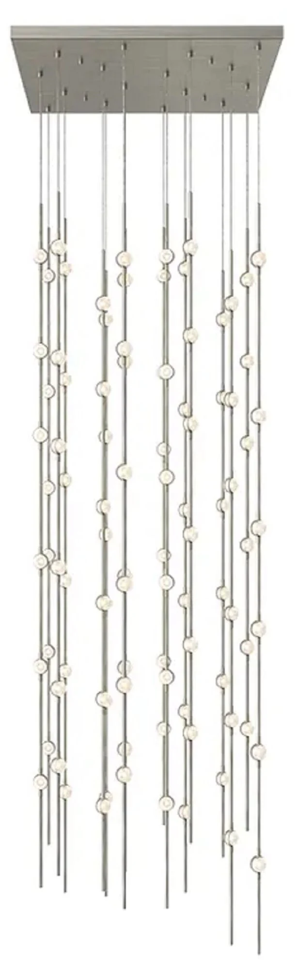 Constellation Andromeda 24"W Nickel 2700K Clear Lens Square LED Pendan - Image 1