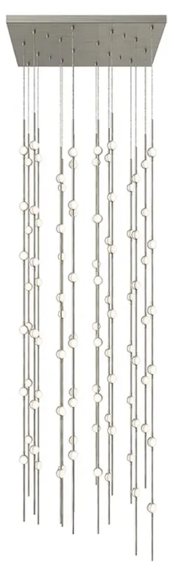 Constellation Andromeda 24"W Nickel 2700K White Lens Square LED Pendan - Image 1