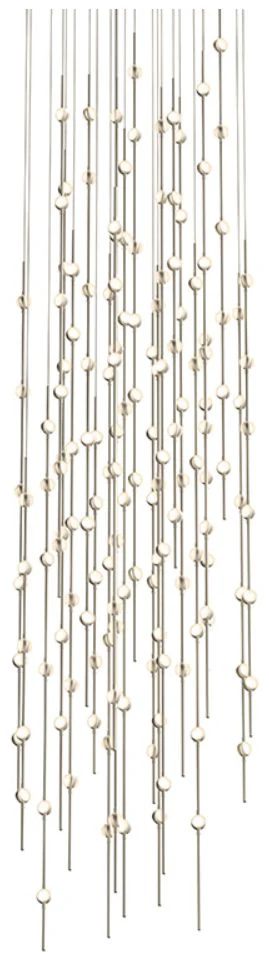 Constellation - Andromeda 25" Round LED Pendant - Nickel - White Acryl - Image 1