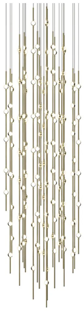 Constellation Andromeda 25" Round LED Pendant - Satin Brass - White Le - Image 1