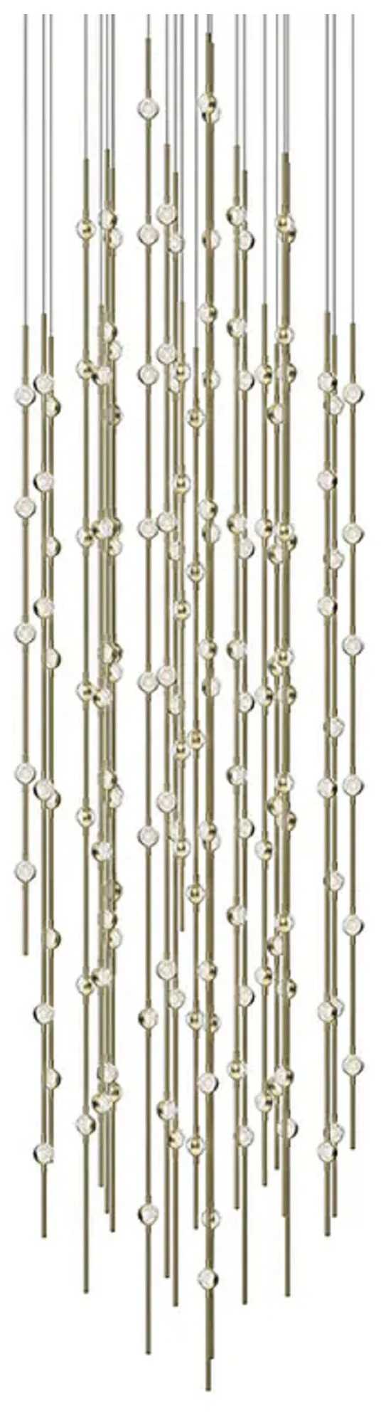 Constellation Andromeda 25"W Brass 2700K Clear Lens Round LED Pendant - Image 1