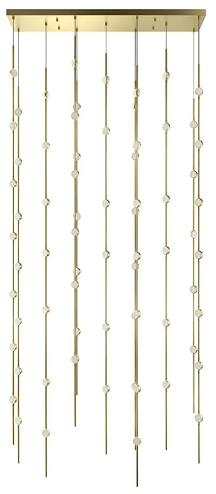 Constellation Andromeda 36" Rectangle LED Pendant - Brass - Clear Lens - Image 1