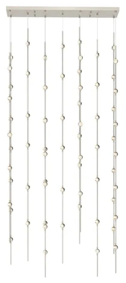 Constellation Andromeda 36" Rectangle LED Pendant - Nickel - Clear Len - Image 1