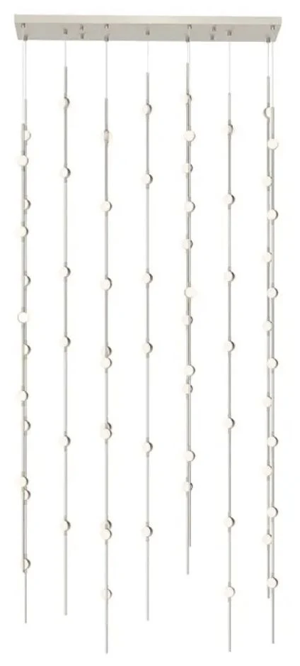 Constellation Andromeda 36" Rectangle LED Pendant - Nickel - White Len - Image 1