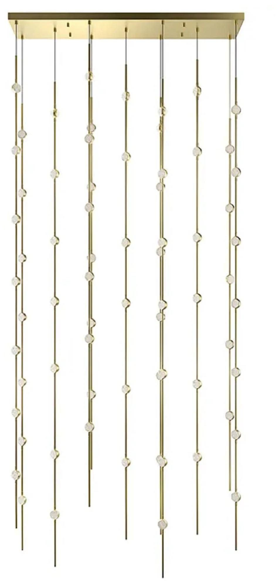 Constellation Andromeda 36″W Brass 2700K Clear Lens Rectangle LED Pend