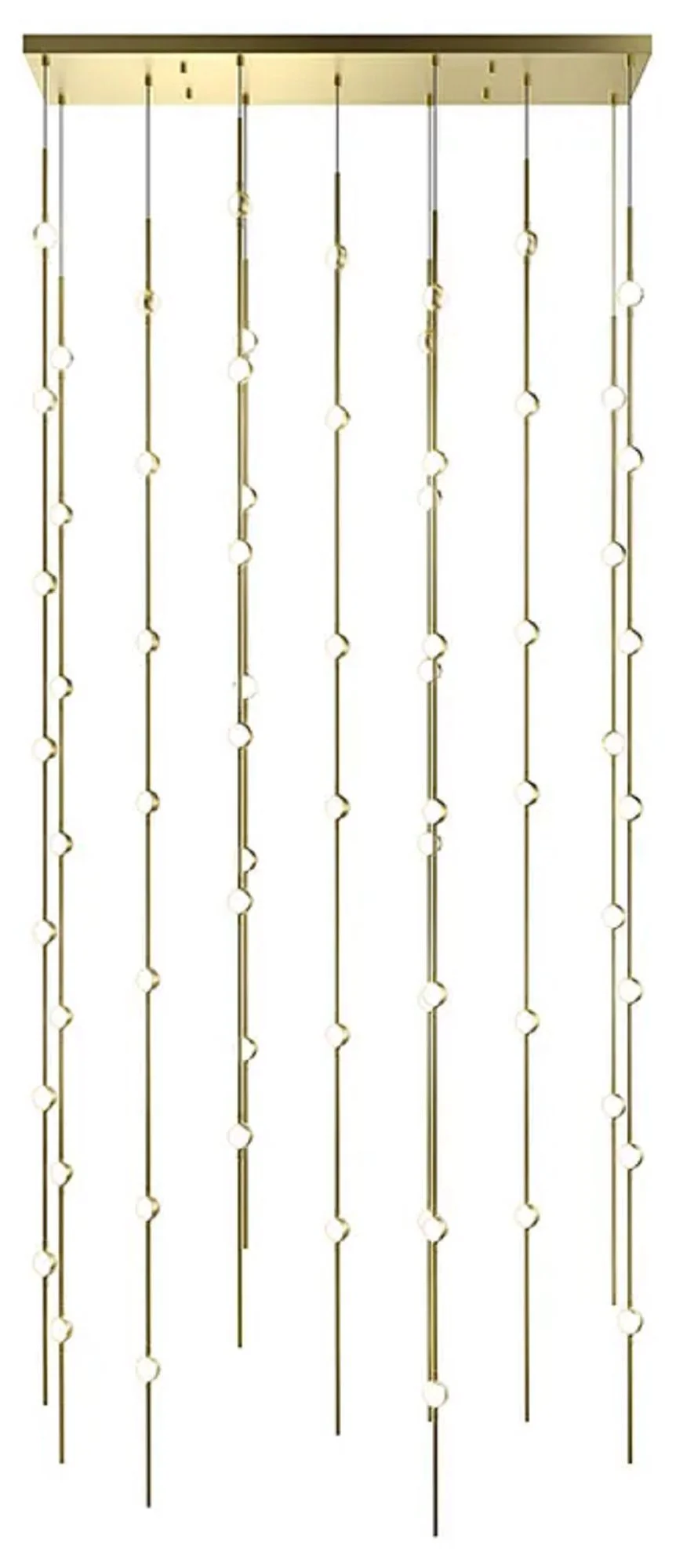 Constellation Andromeda 36″W Brass 2700K White Lens Rectangle LED Pend