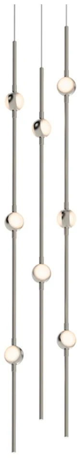 Constellation - Andromeda 6" LED Short Pendant - Nickel - White Acryli - Image 1