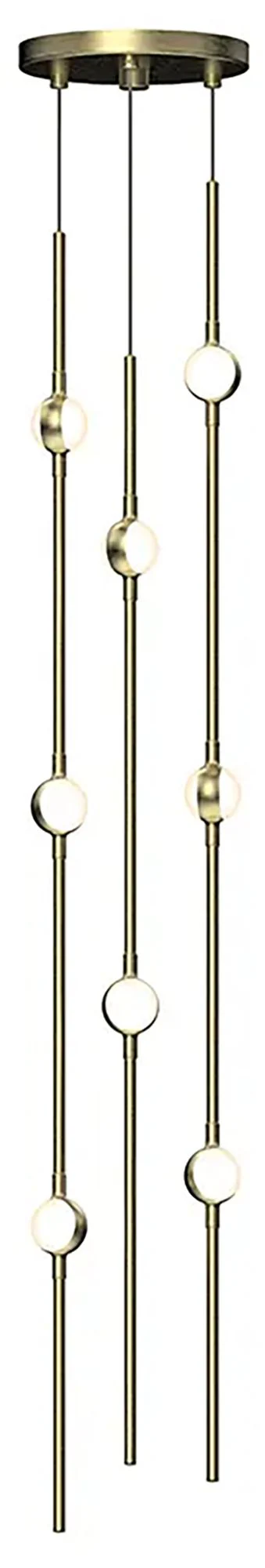 Constellation Andromeda 6"W Short Brass 2700K White Lens Round LED Pen - Image 1