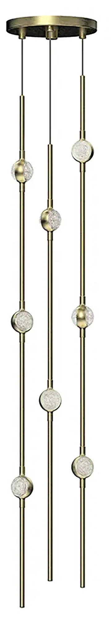Constellation Andromeda 6"W Short Brass 3000K Clear Lens Round LED Pen - Image 1