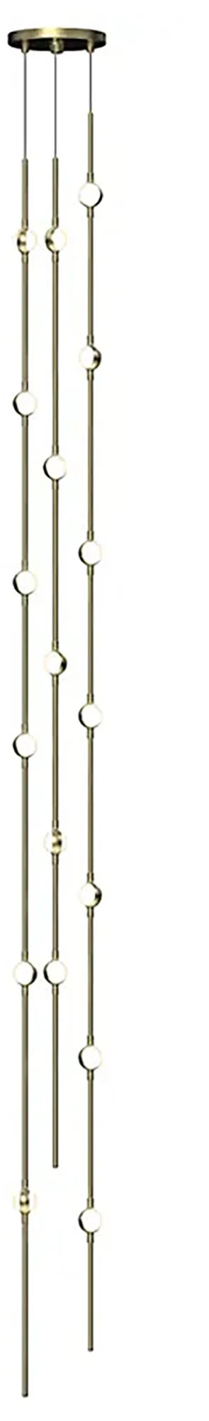 Constellation Andromeda 6"W Tall Brass 2700K White Lens Round LED Pend - Image 1
