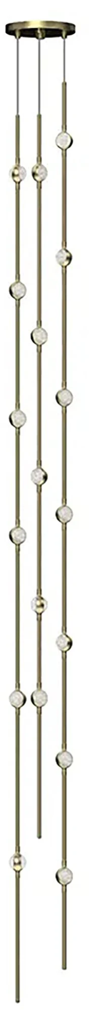Constellation Andromeda 6"W Tall Brass 3000K Clear Lens Round LED Pend - Image 1