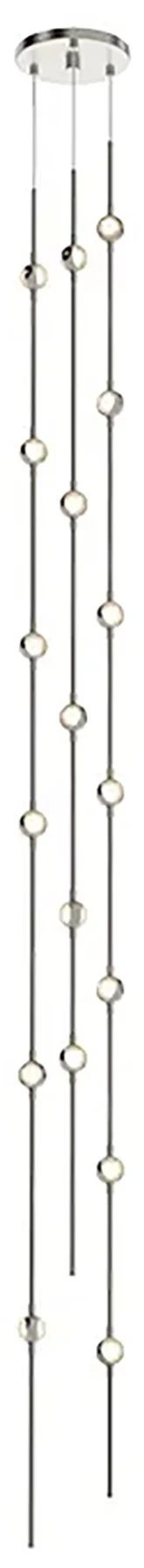 Constellation Andromeda 6"W Tall Nickel 2700K Clear Lens Round LED Pen - Image 1