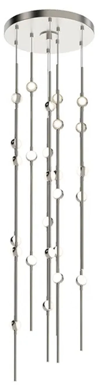 Constellation Andromeda Short 12" LED Pendant - Satin Nickel - White L - Image 1