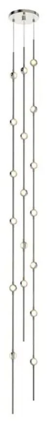Constellation Andromeda Tall 6" Round LED Pendant - Nickel - Clear Len - Image 1