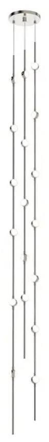 Constellation Andromeda Tall 6" Round LED Pendant - Nickel - White Len - Image 1
