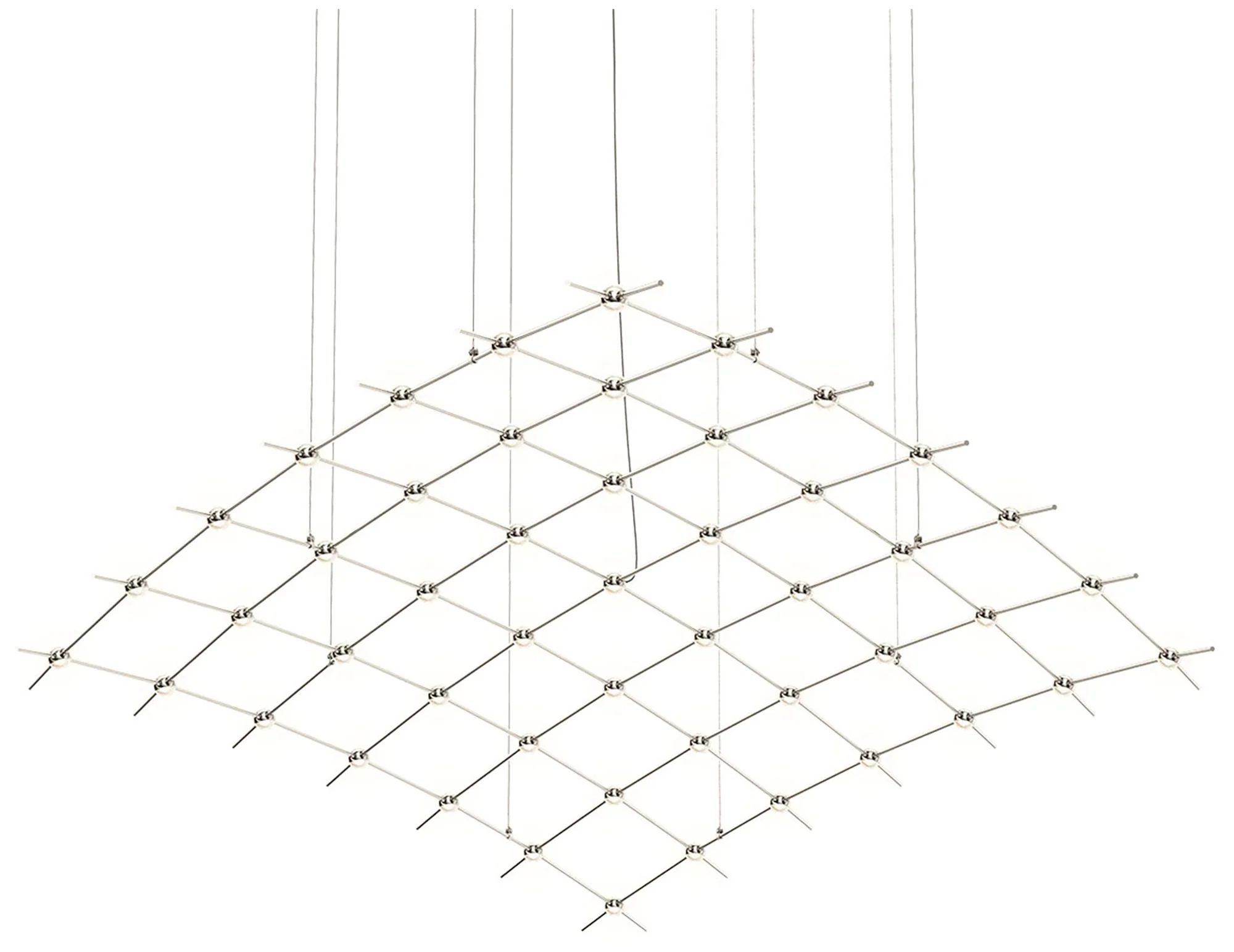 Constellation Aquarius Major 177" Wide Clear Faceted Satin Nickel Pend - Image 1