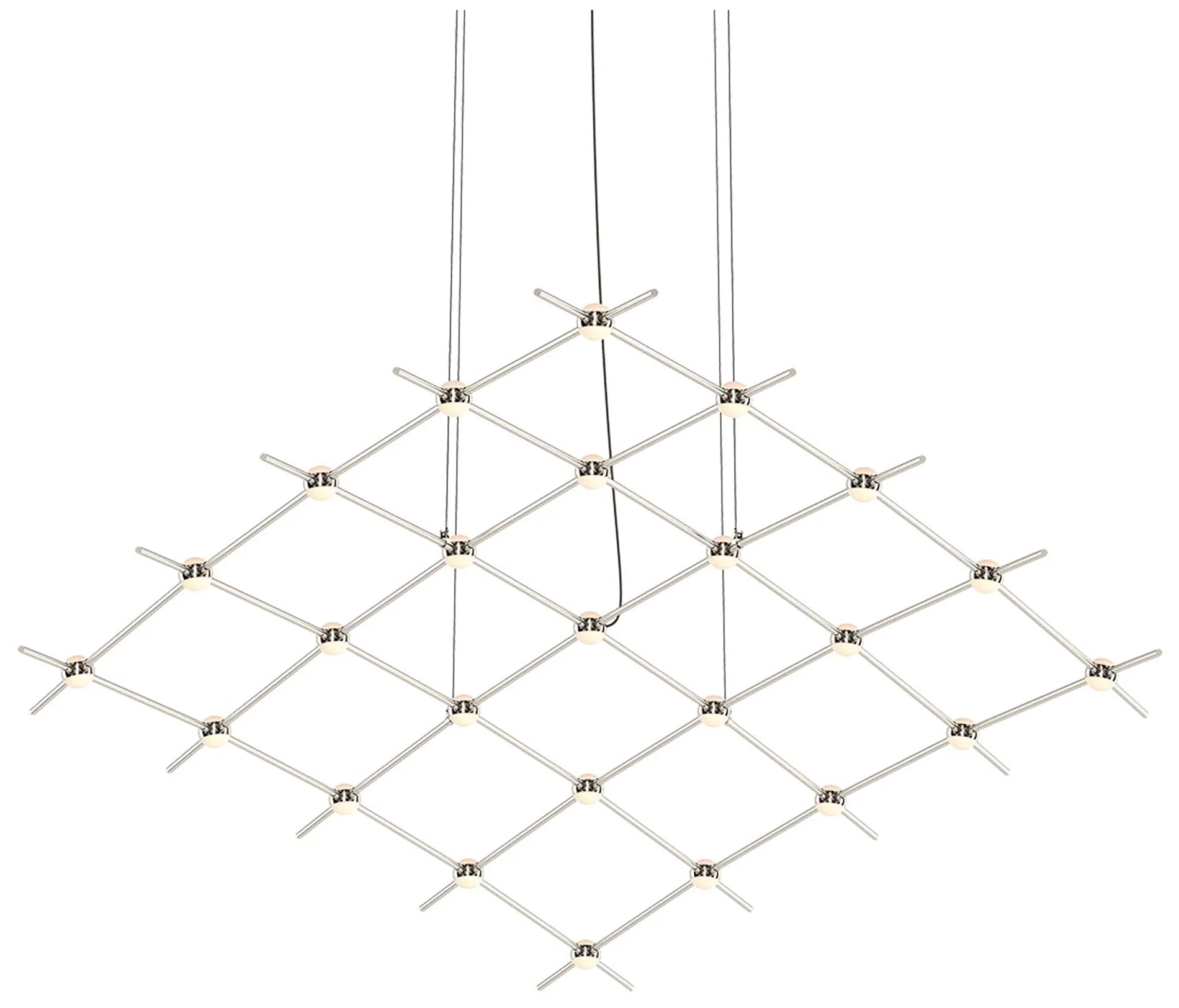 Constellation Aquarius Medius 121.75"W White Optical Satin Nickel Pend - Image 1