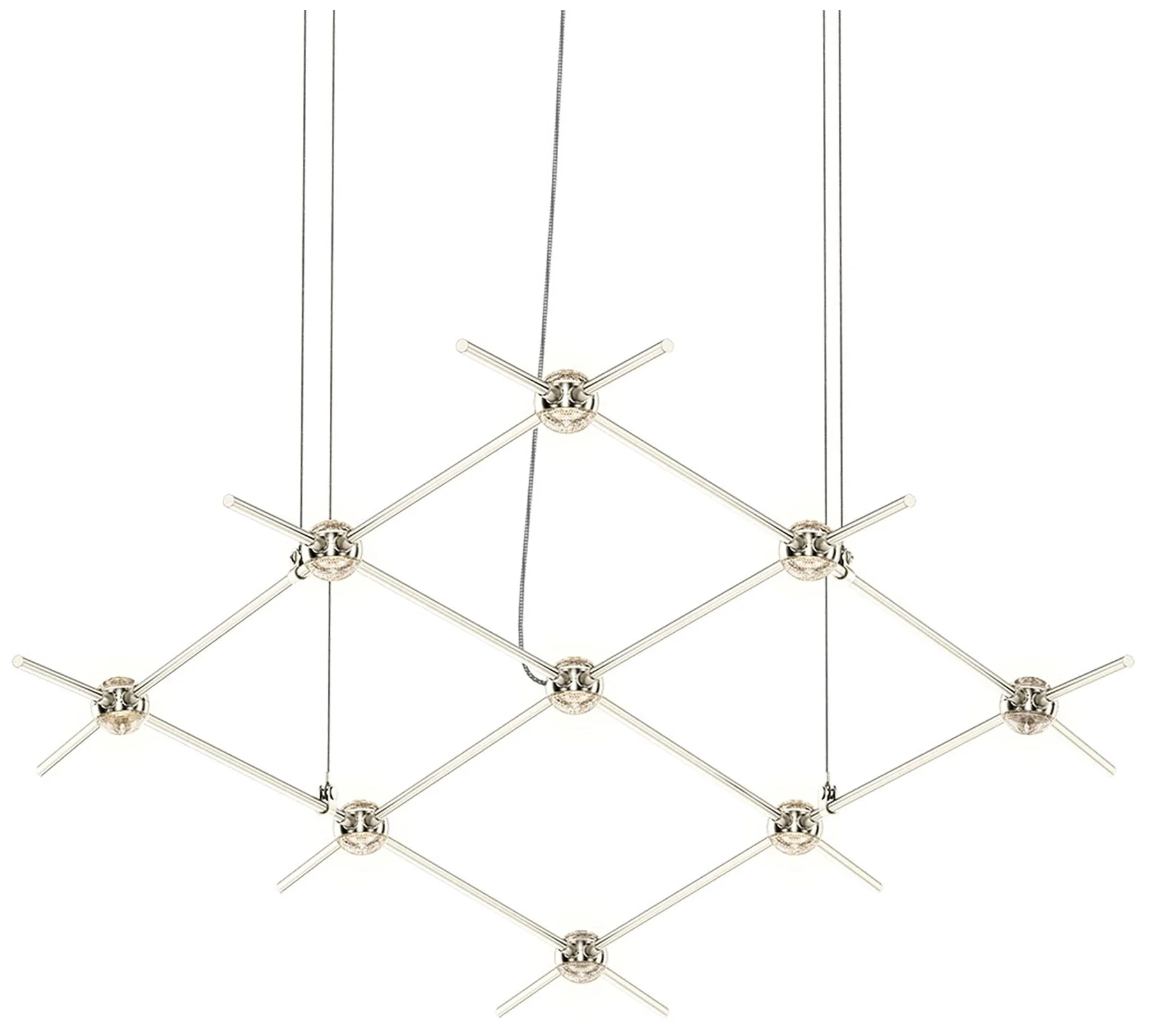 Constellation Aquarius Minor 66.75" Wide Clear Faceted Satin Nickel Pe - Image 1