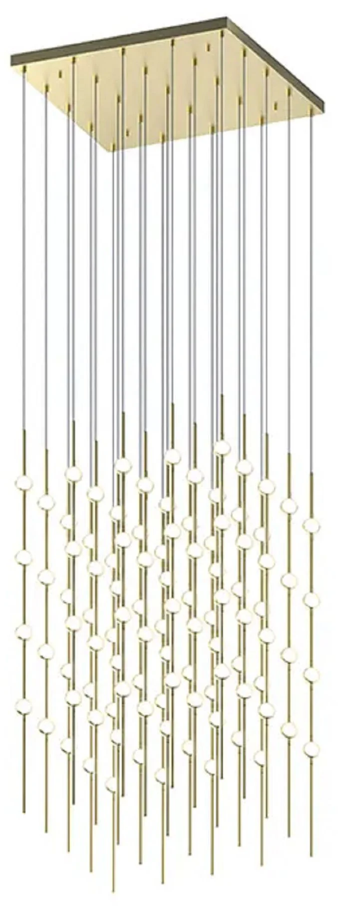 Constellation Cosmic Cube 20.5"W Satin Brass 2700K White Lens LED Pend - Image 1