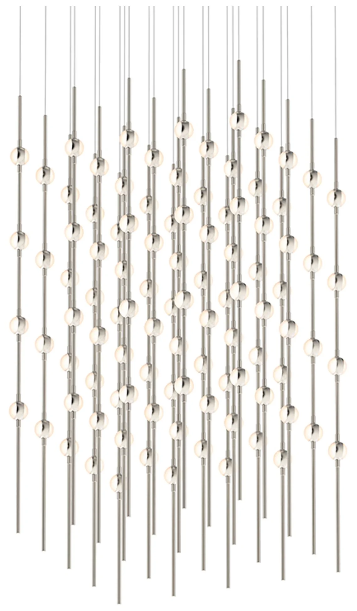 Constellation - Cosmic Cube 20" LED Pendant - Satin Nickel - White Acr - Image 1