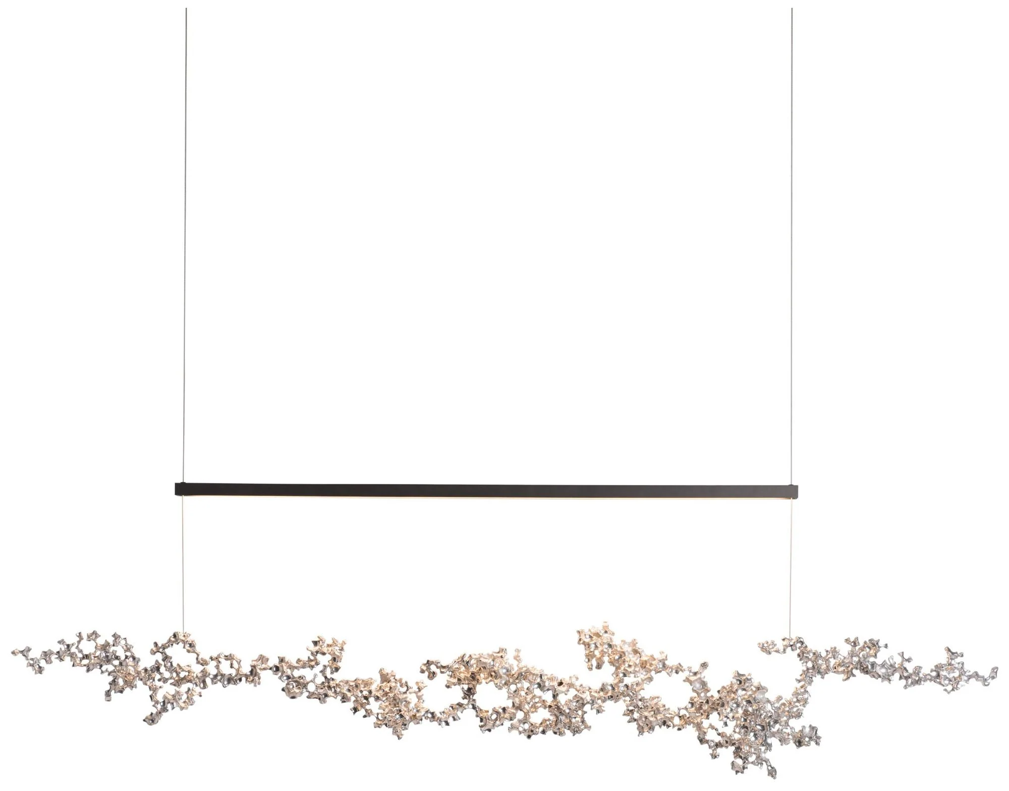 Coral 56" Wide Dark Smoke LED Pendant With Sterling Accent - Image 1