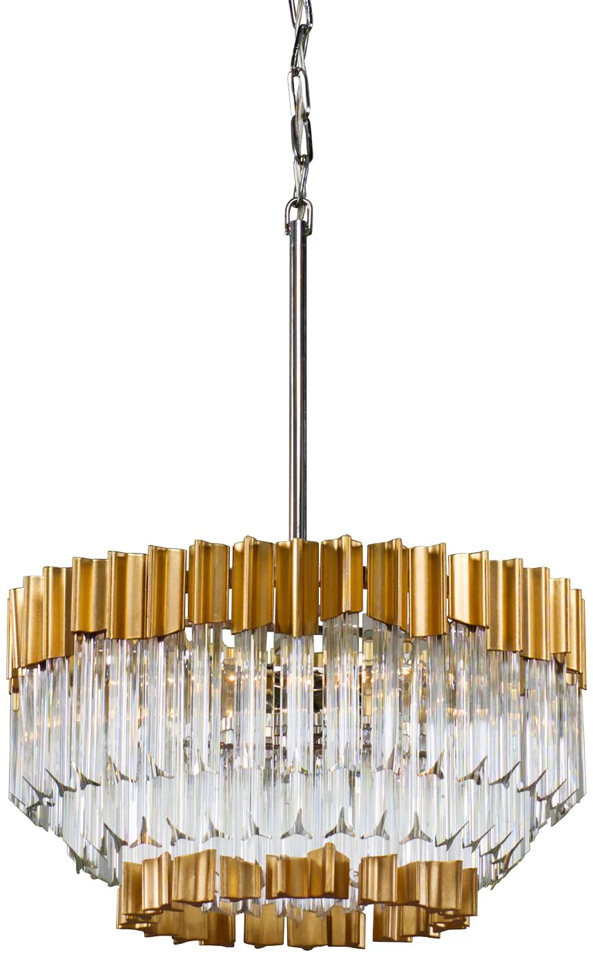 Corbett Charisma 20" Wide Gold Leaf Pendant Light - Image 2