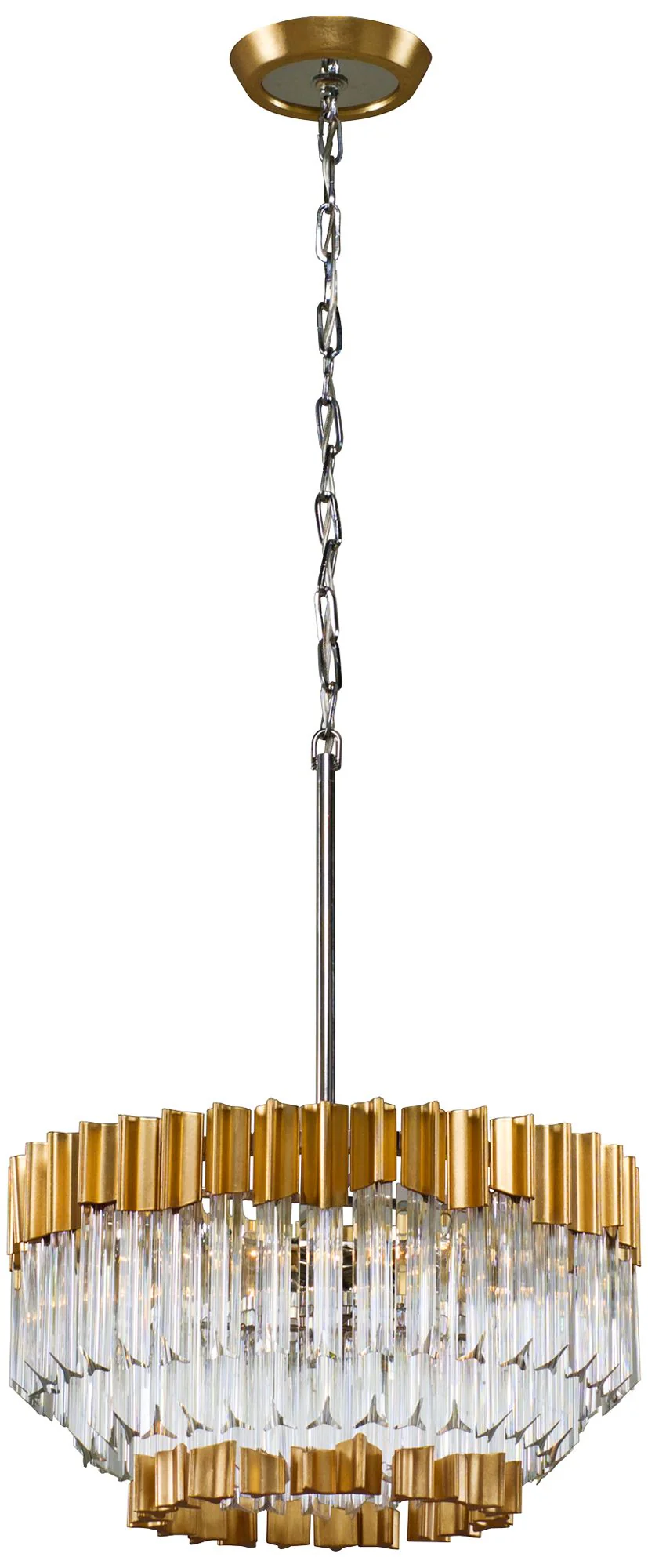 Corbett Charisma 20" Wide Gold Leaf Pendant Light - Image 3