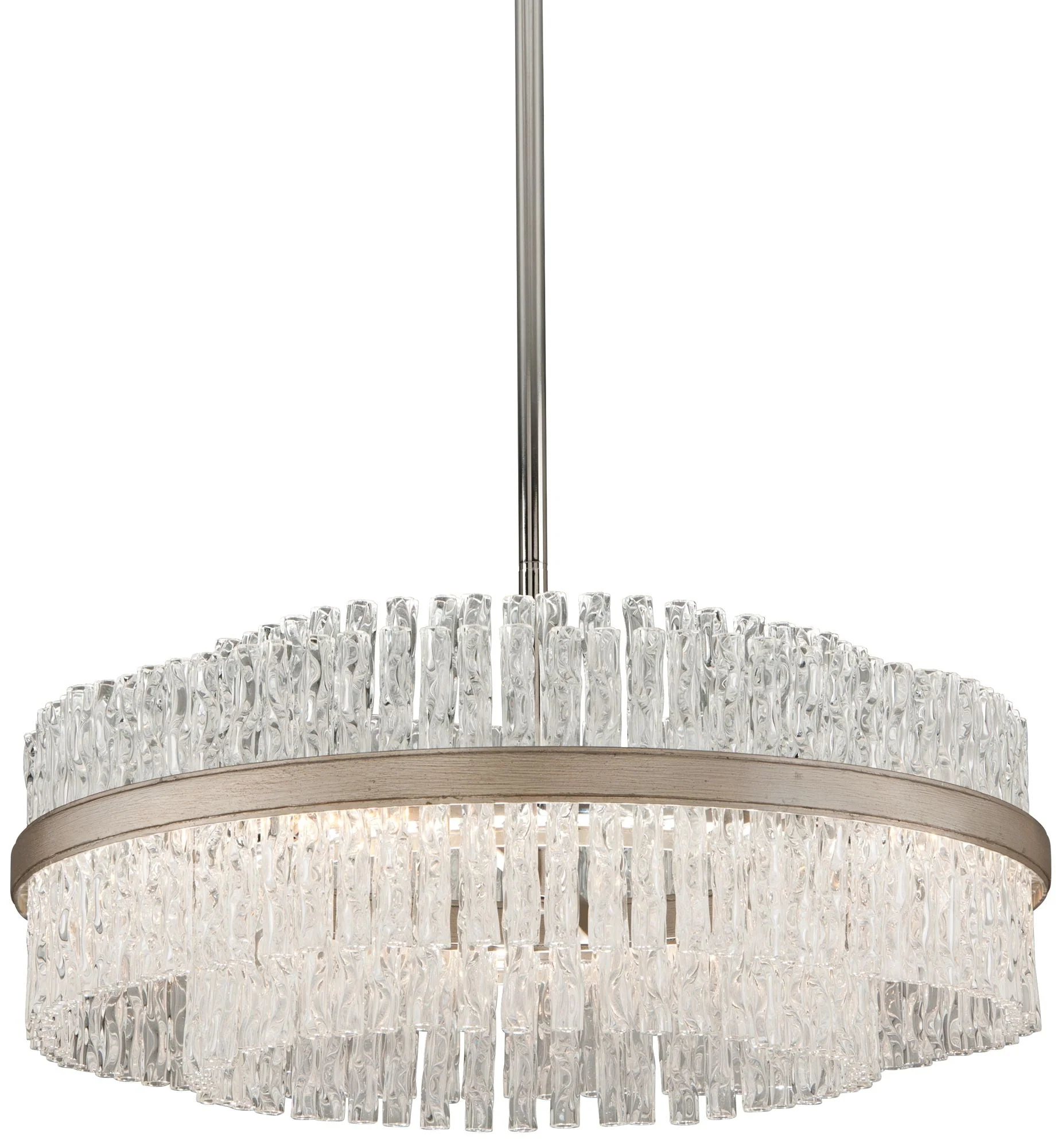 Corbett Chime 26 3/4" Wide Silver Leaf Pendant Light - Image 2