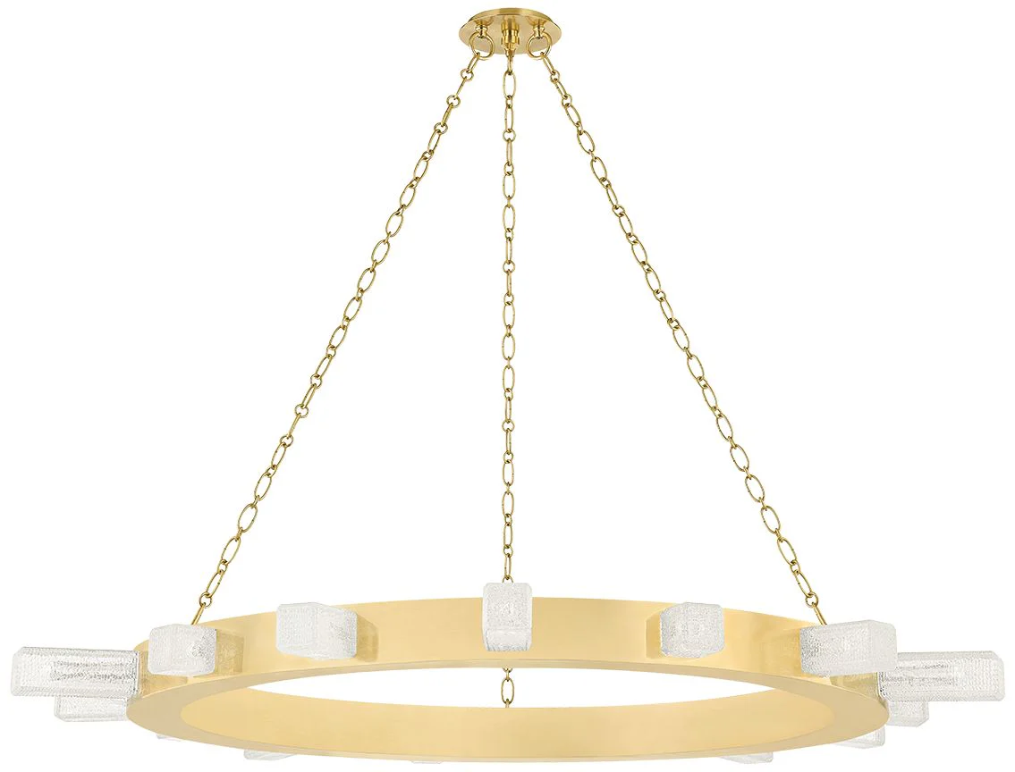 Corbett Citrine 48.5In. Vintage Brass 15 Lt. Chandelier - Image 1