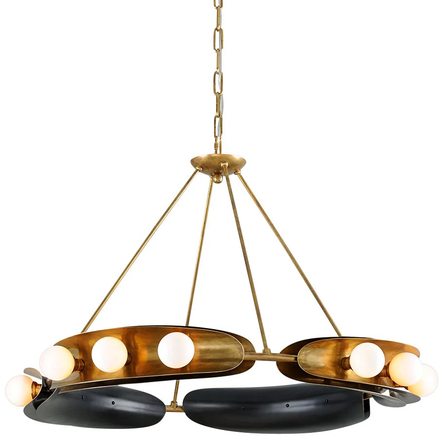 Corbett Hopper 41" Wide Brass and Bronze Chandelier - Image 2