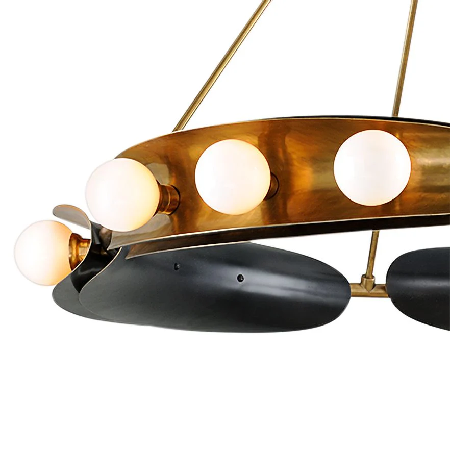 Corbett Hopper 41" Wide Brass and Bronze Chandelier - Image 3