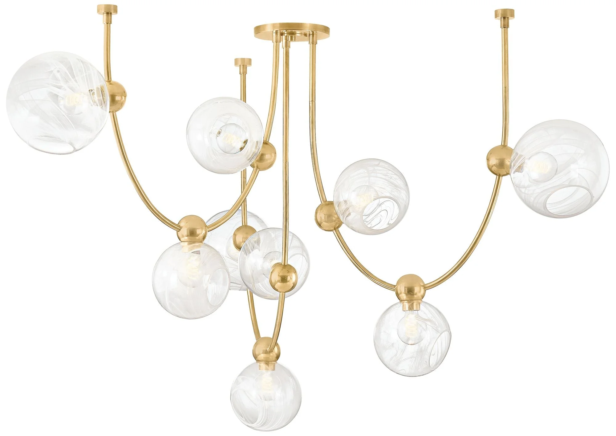 Corbett Lighting  Astraia 66.75" 9 Lt. Vintage Brass Chandelier - Image 2