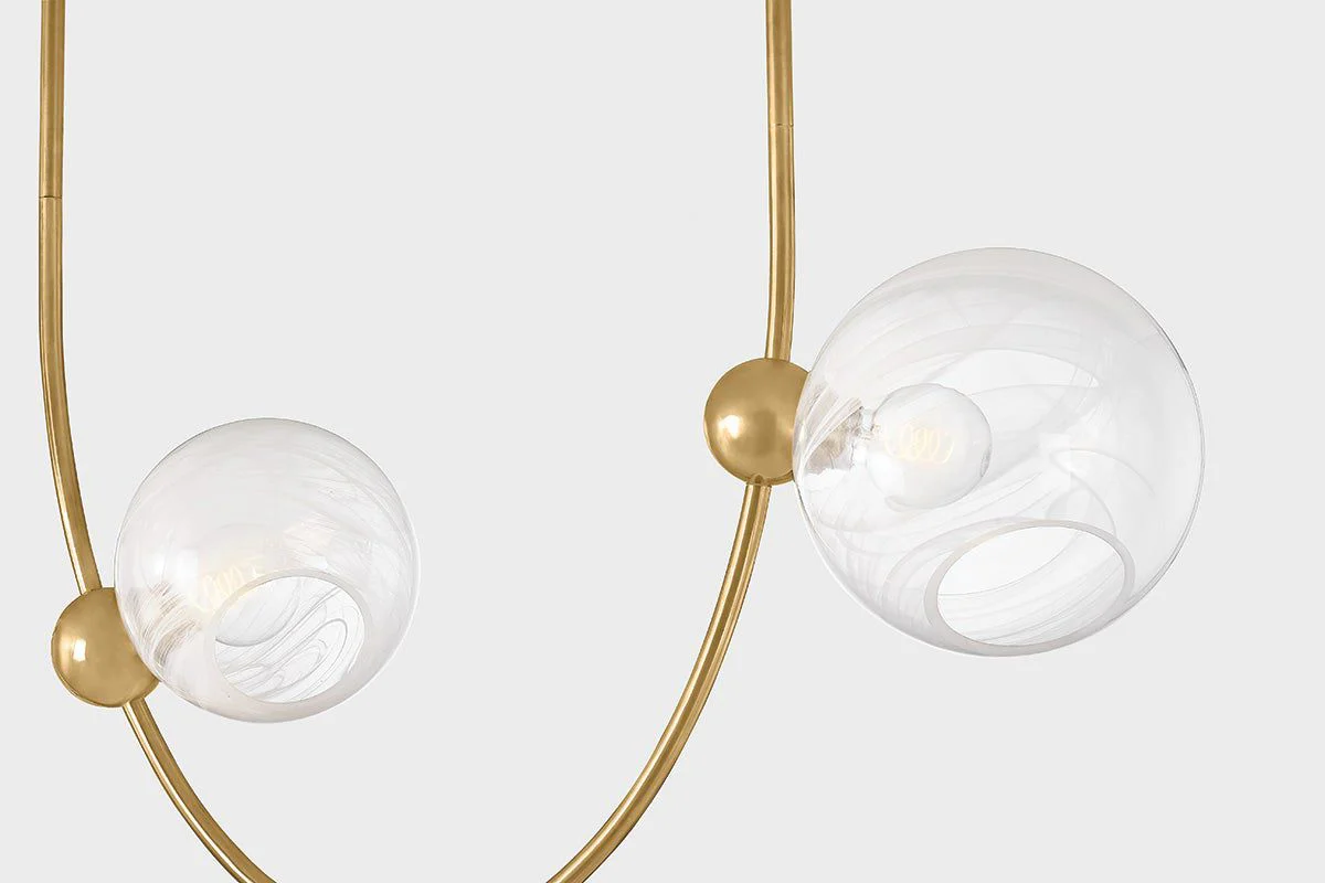 Corbett Lighting  Astraia 66.75" 9 Lt. Vintage Brass Chandelier - Image 3
