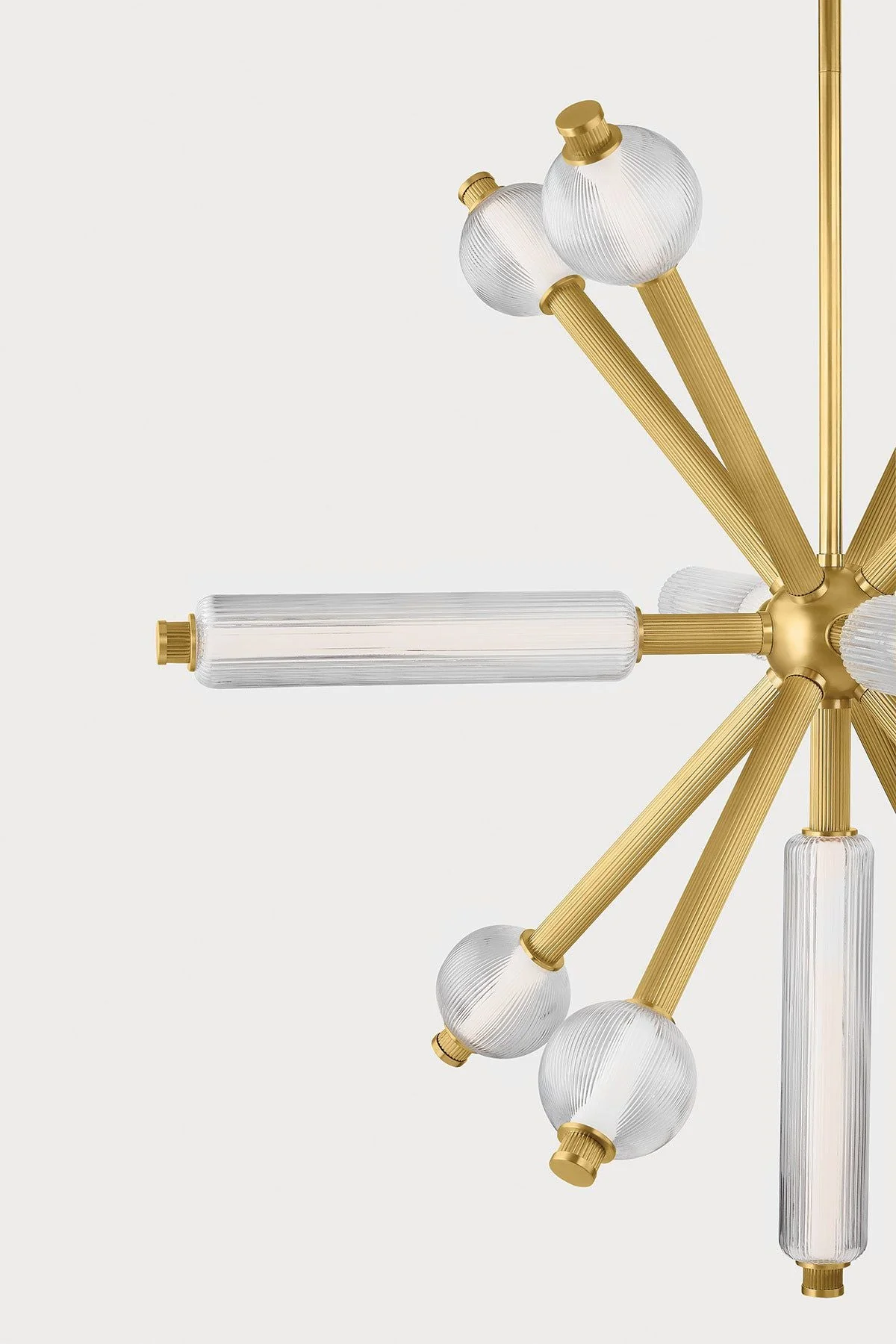 Corbett Lighting  Atom 50" 13 Lt. Vintage Brass Chandelier - Image 2