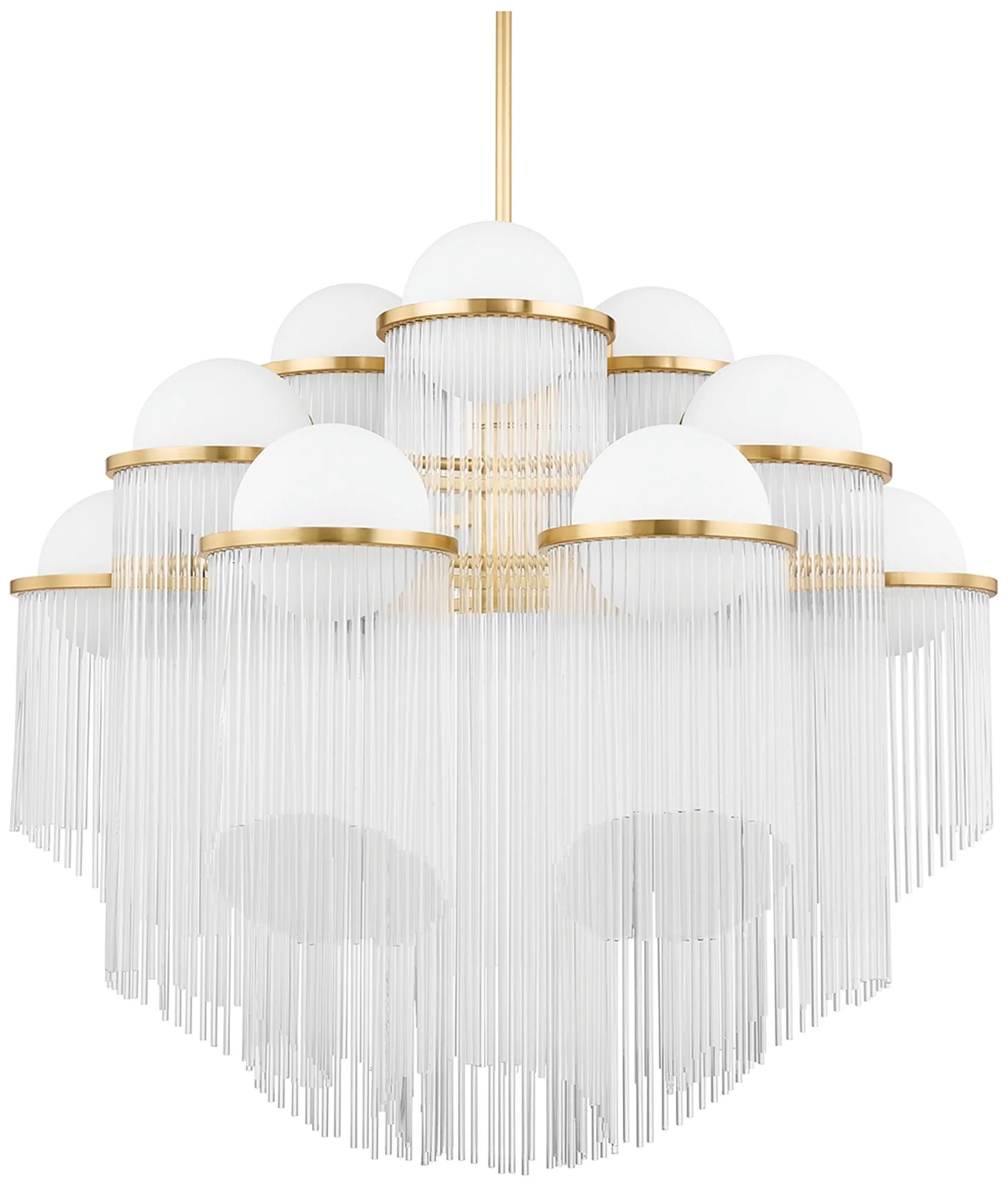 Corbett Lighting Celestial 12 Light Chandelier Aged Brass - Image 1