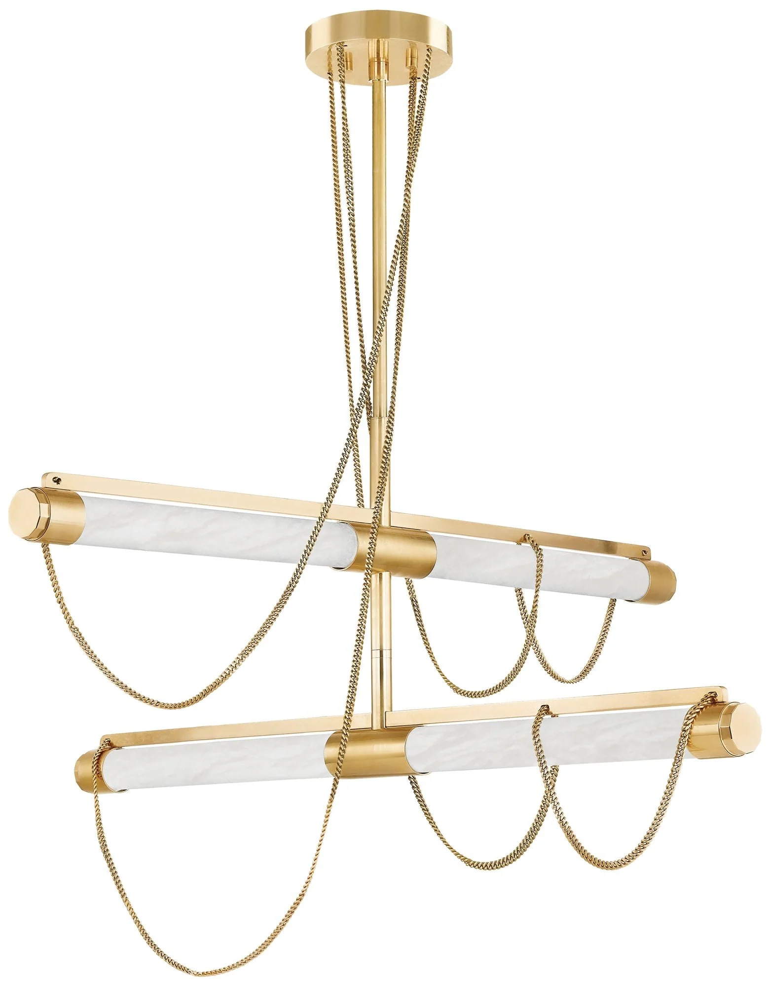 Corbett Lighting  Lariat 7.75" 4 Lt. Vintage Brass Chandelier - Image 2